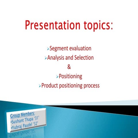 Market Segment and Brand Positioning | PPTX