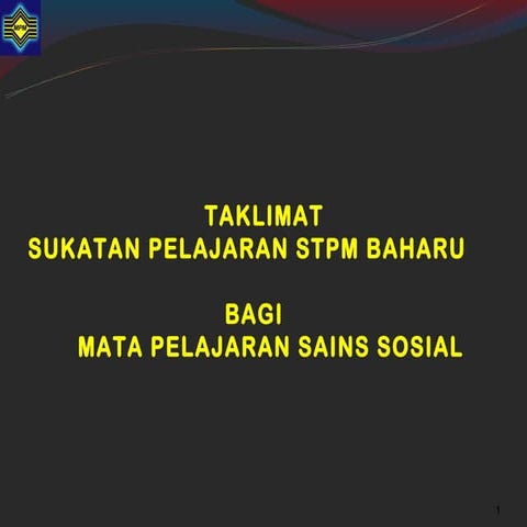 STPM BAHARU : MP SAINS SOSIAL