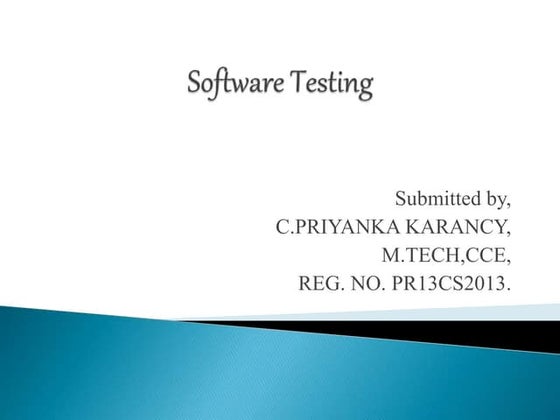 Software testing ppt | PPTX
