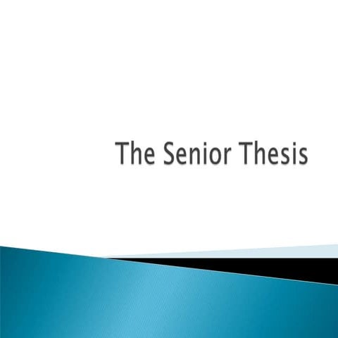 Senior Thesis Preview
