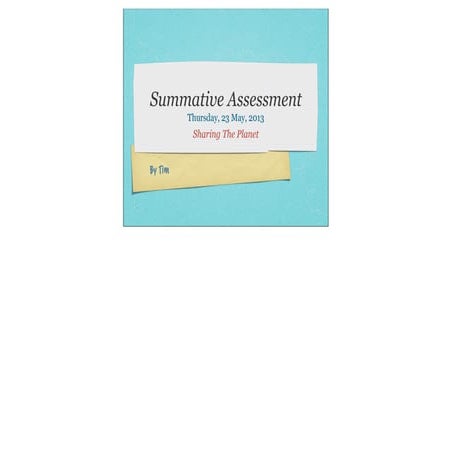 Stp summative assessment