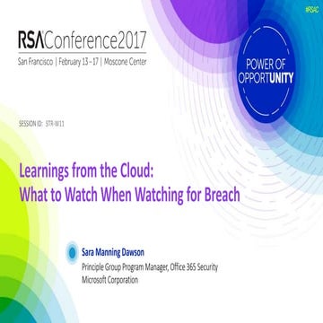 Learnings from the Cloud:  What to Watch When Watching for Breach