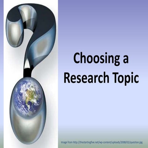 STR02 - Choosing A Research Topic