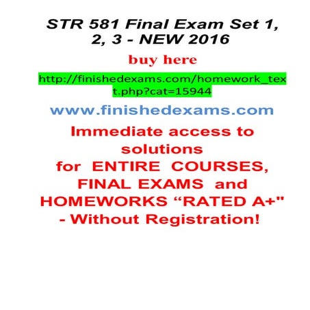 Fin 515 final exam set 1 | PDF