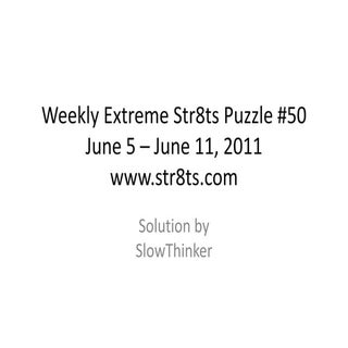 Str8ts Weekly Extreme #50 - Solution