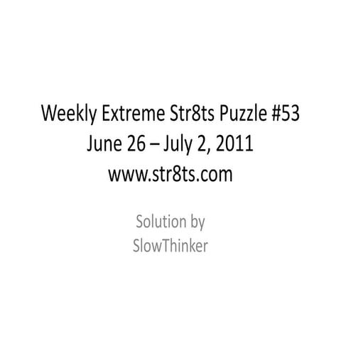 Str8ts Weekly Extreme #53 - Solution