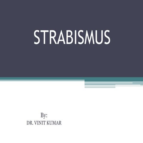 Strabismus basic for ophthalmic assistant student 