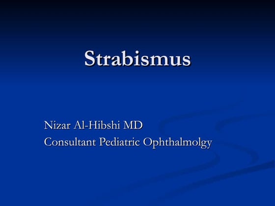 Strabismus
