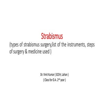 Strabismus o.a class