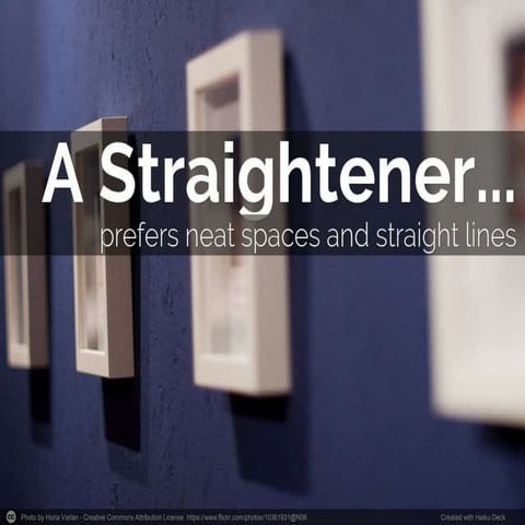 Straightener Space Organizing Style Personality Preference