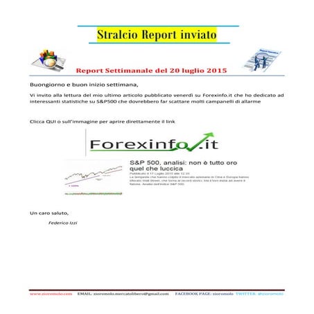 Stralcio Report Zio Romolo - LUGLIO 2015