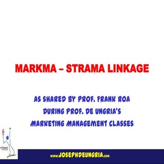 Marketing and Strama Linkage 