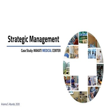 Strategic management paper on a tertiary level hospital