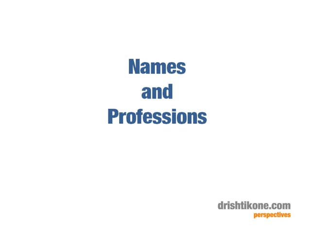 Names and Professions