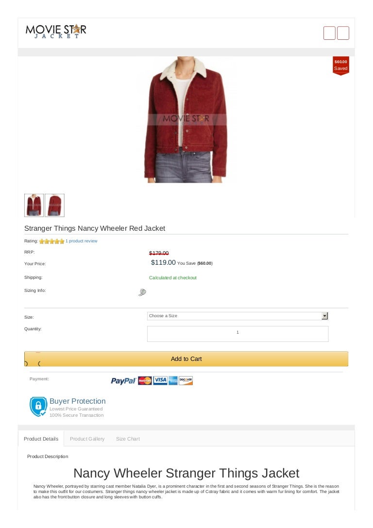 stranger things nancy red jacket
