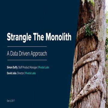 Strangling the Monolith With a Data-Driven Approach: A Case Study