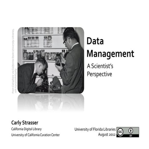 Data Management from a Scientist's Perspective