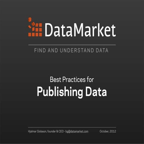 Strata NY: Best Practices for Publishing Data