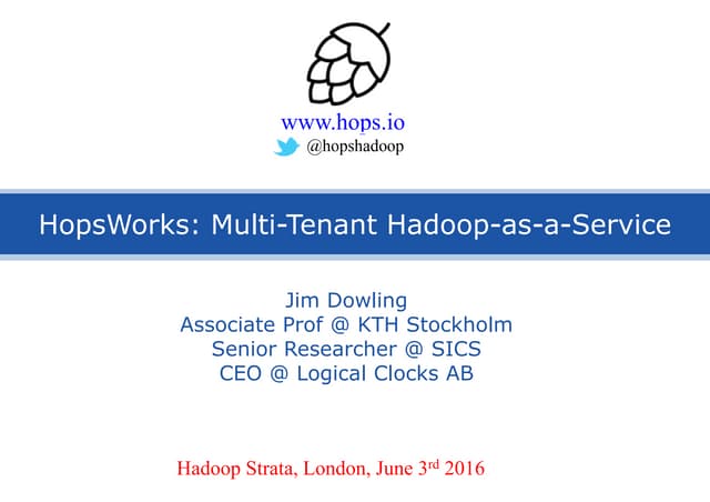 Strata Hadoop Hopsworks