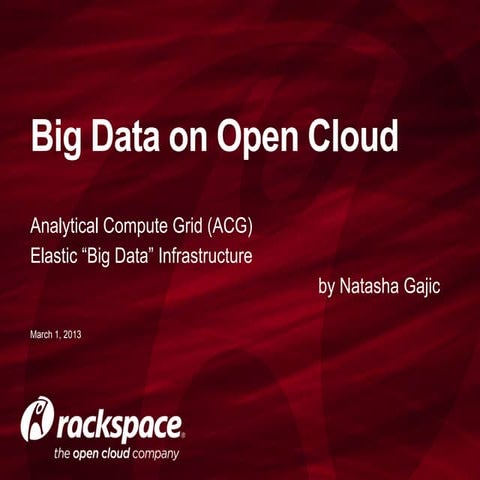 Rackspace Analytical Compute Grid (ACG)