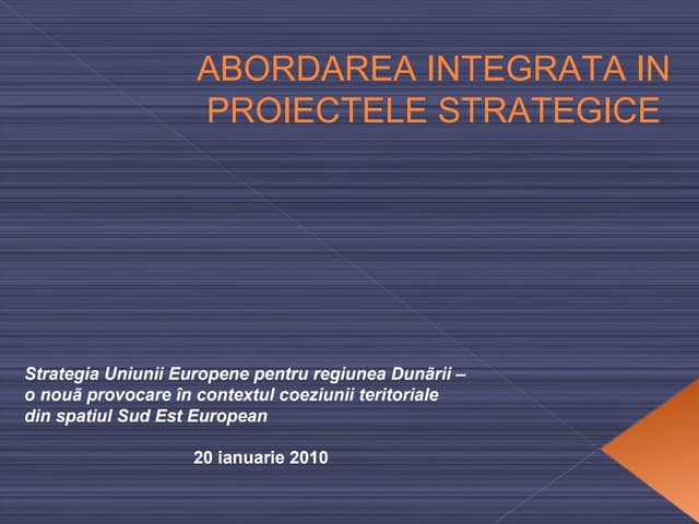 Strategia UE pentru Regiunea Dunãri...