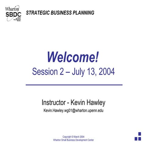 Strategic Business Planning Part 2