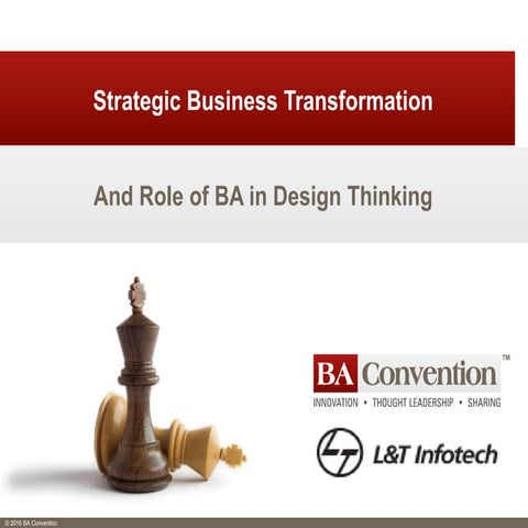 Strategic Business Transformation & BA Role in Design Thinking
