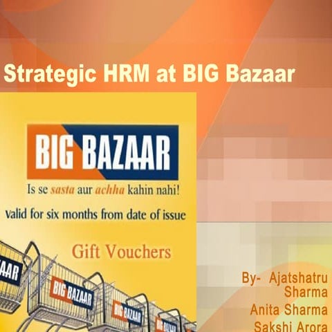 Strategic hrm-at-big-bazaar