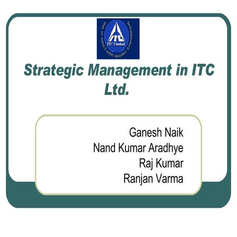 Strategic Management in ITC ltd.