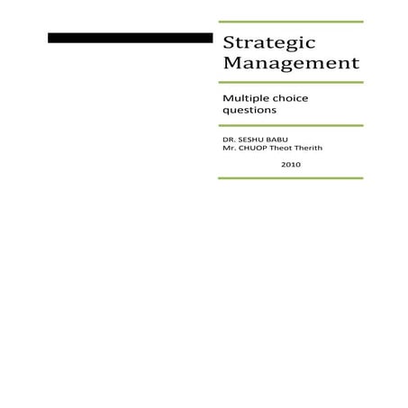 Strategic management-multiple-choice-questions SIDDANNA M BALAPGOL