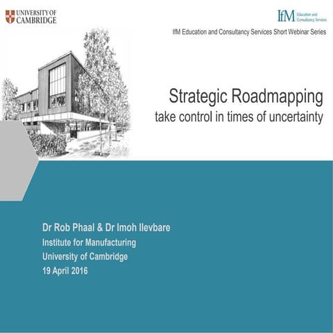 Webinar: Strategic roadmaping - take control in times of uncertainty - 19 April