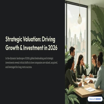Strategic Valuation in 2026: Driving Growth and Investment Success | PDF