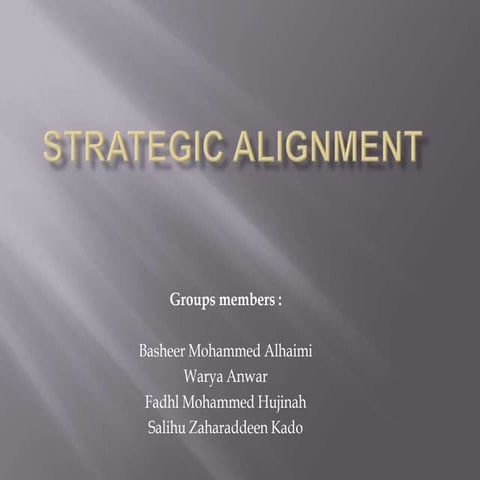 Strategic Alignment