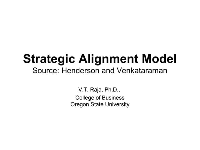 Strategic alignment model