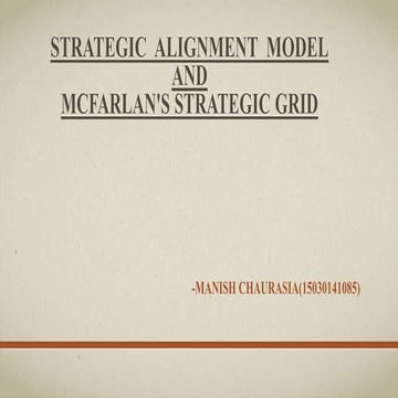 Strategic  alignment  mode land mc farlan trategic grid