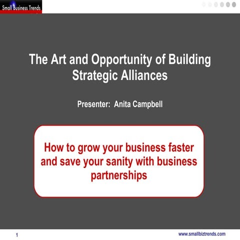 Strategic Alliances - The Art and Opportunity of Creating Them