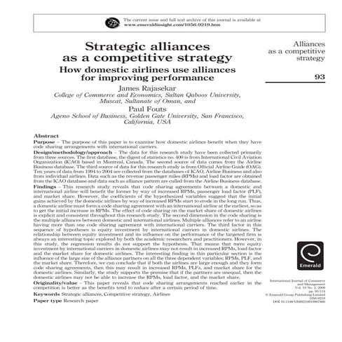Strategic Alliances Pdf