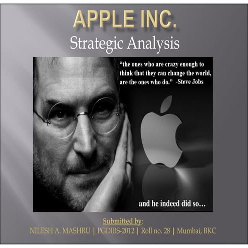 Strategic Analysis Of Apple Inc Nilesh Mashru