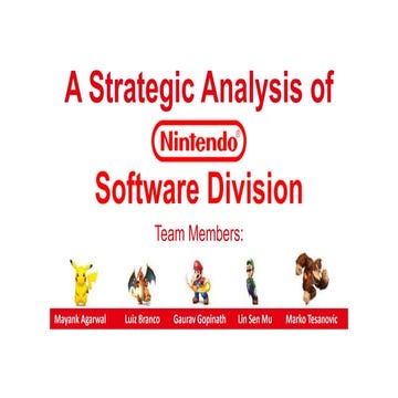 Strategic analysis on nintendo