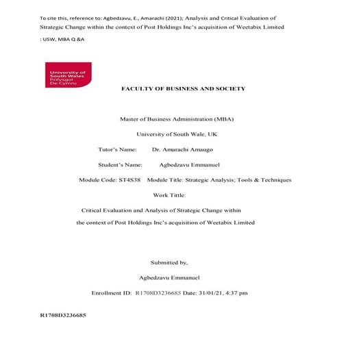 Strategic analysis; tools and techniques | PDF