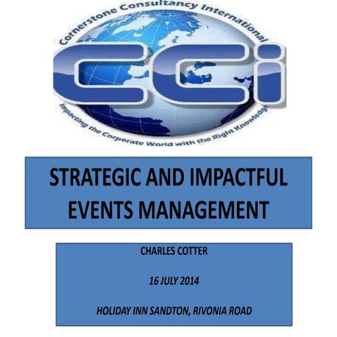 Strategic and impactful events management