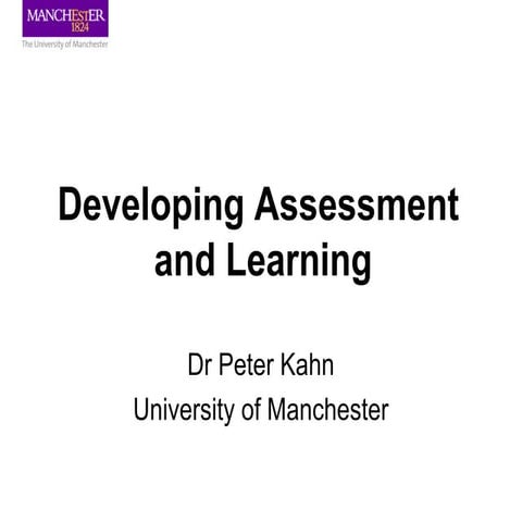 A strategic approach to assessment in higher education