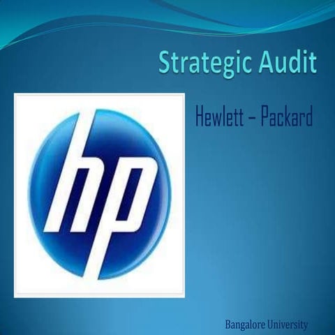 Strategic audit   hp