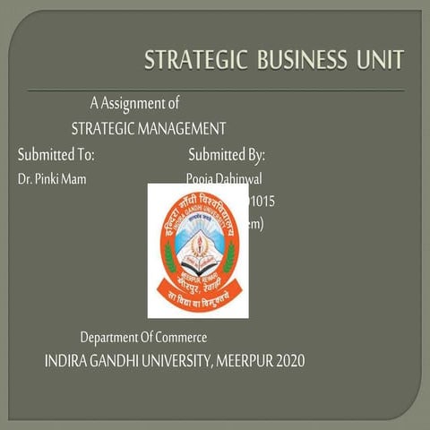 Strategic  business  unit
