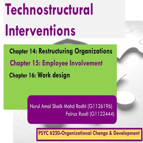 Strategic Change Interventions