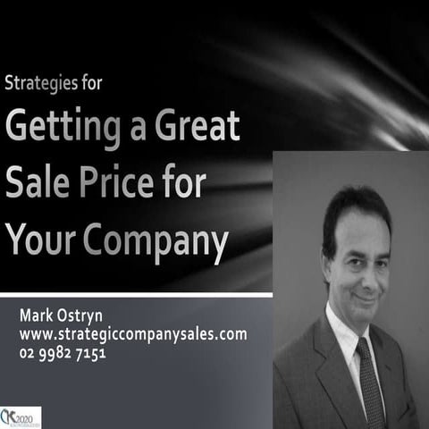 Getting a Great Sale Price for Your Company