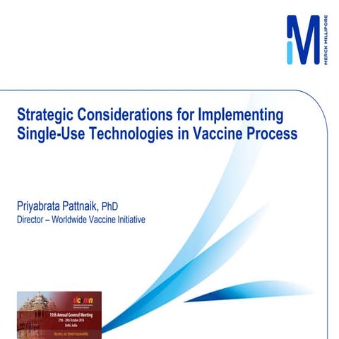 Strategic Considerations for Implementing Single-Use Technologies in Vaccine Process
