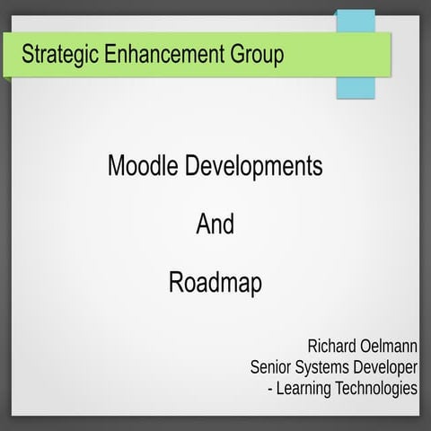 Strategic enhancement group presentation