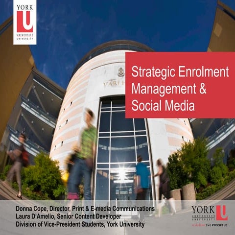 Strategic enrolment management & social media