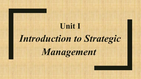 Strategic Enterprise Management - Unit I.pptx